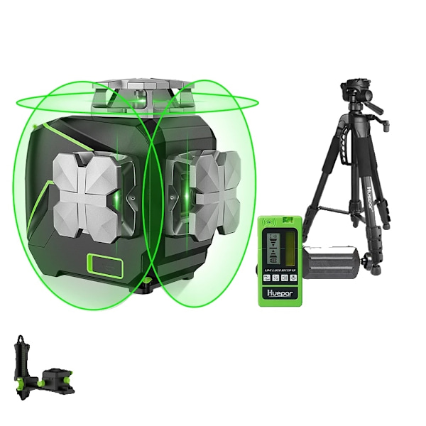 Grön Laser Nivå med Bluetooth, 3D Korslinje, 12 Linjer,SET-3 SET-3 SET-3