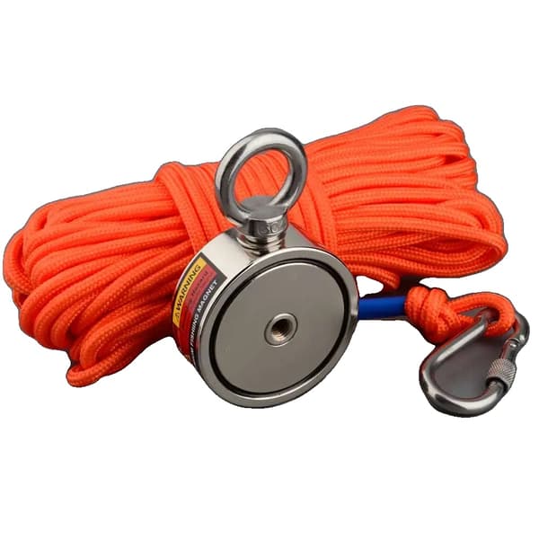 Fiskemagnet, Dragkraft, 15 Meter Hållbart Rep,Magnetisk dragkraft, Magnetrep