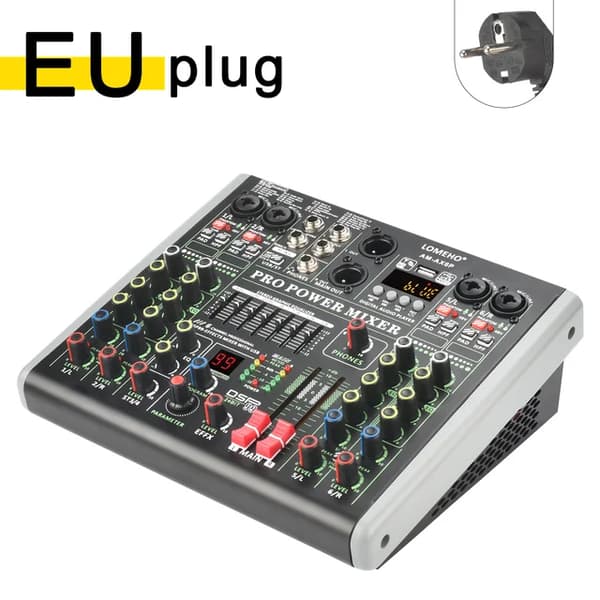Mikseri, 6 Kanavaa, Bluetooth ja USB-toiminnallisuus, EU PLUG