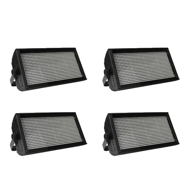 LED Stroboskopljus, RGB-effekter, Professionell Scenbelysning, 4st, EU-kontakt