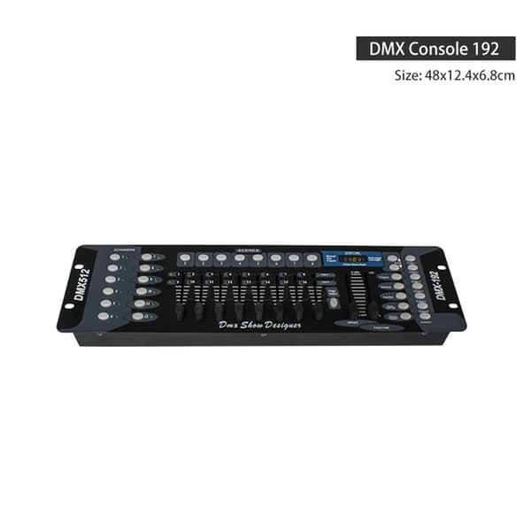 DMX-controller, 192 kanaler, programmerbare scener, 192 Konsol, EU Stik