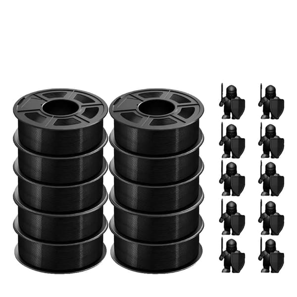 3D-printer filament, PLA-material, 1,75 mm diameter, PETG Sort 11KG