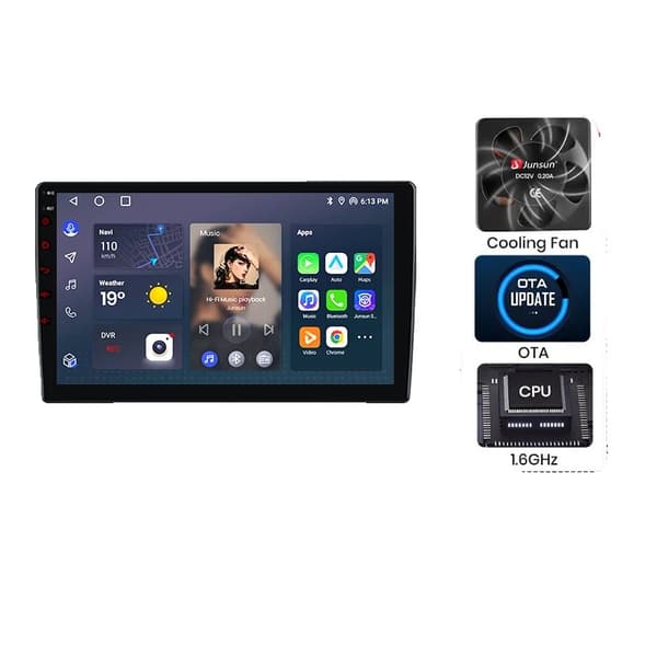 Bilradio, Touchscreen Interface, Navigationssystem, kompatibel med Honda Accord 7 2003 - 2008, V1Plus (2GB 32GB)