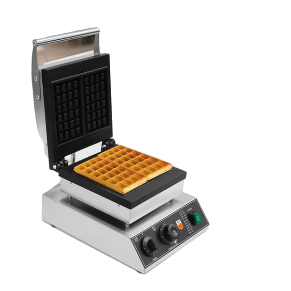Vaffeljern, Rustfrit Stål Materiale, Temperaturinterval 50-300°C, Timer Op til 5 Minutter, Non-Stick Plader, Tilbereder To Vafler Samtidig
