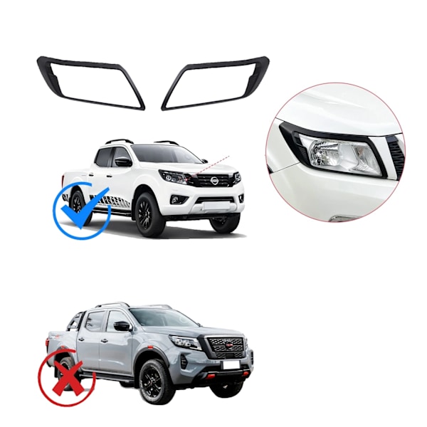 Ajovalon peite Nissan Navaraan, helppo asennus, malli 2015-2019,ajovalon kansi Headlight Cover headlight cover