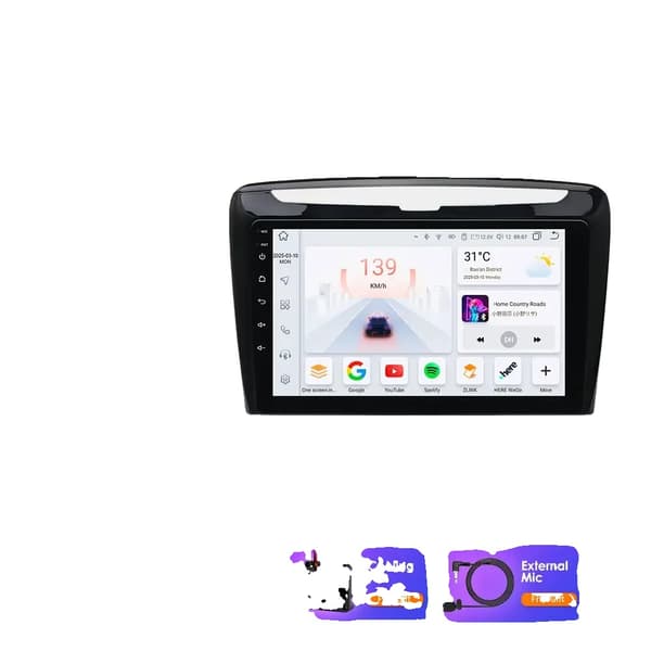 Bilmultimediasystem, Smartphone-kompatibilitet, Navigationssystem, kompatibel med Lancia Ypsilon 2012-2020, S4 (8Core 4G 32G)