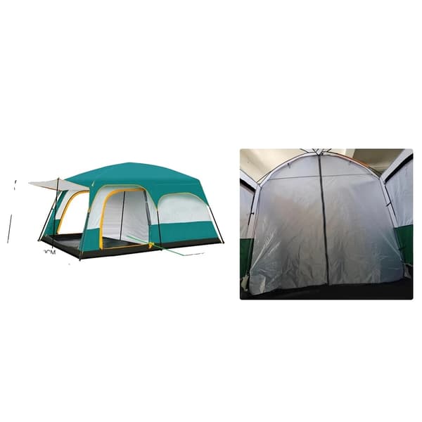 Campingtält, Dubbel Lager, Rymlig Design, 330x210x185cm-a