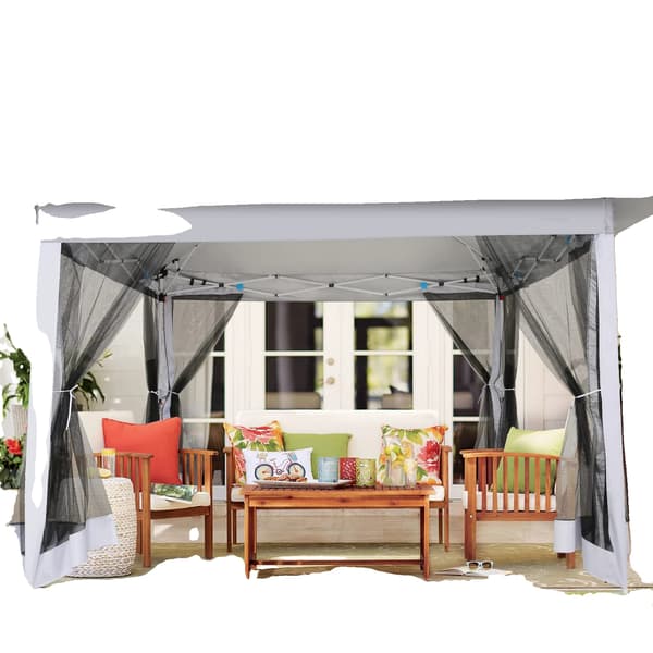 Pavillon, UV-beskyttelse 99% (UPF 50+), Vejrbestandig, Grå, 3x3m