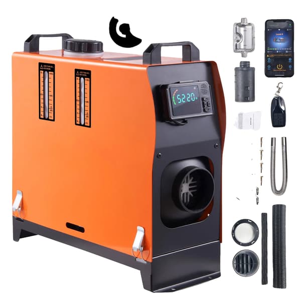 Diesel Luftvarmer, Bluetooth Kontrol, Effektiv Opvarmning, 8KW Bluetooth
