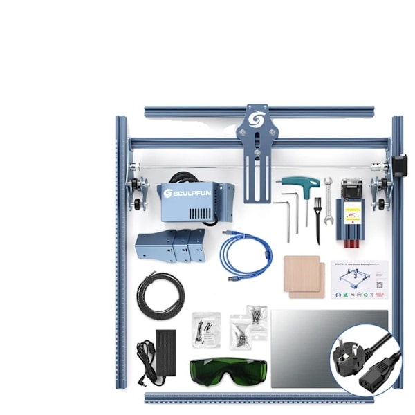 Lasergravör CNC-fräs, ultraprecis, bred kompatibilitet, 410x420mm,S9 EU-kontakt S9 EU Plug S9 EU Plug