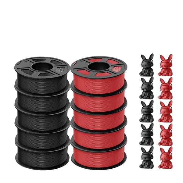 3D-skrivarfilament, Easy ABS, 1KG/Rulle, ABS-material, Lätt ABS 5BK 5RD