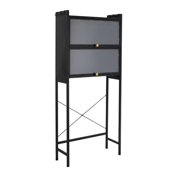 Badeværelsesorganisator, Pladsbesparende Design, Robust Struktur, Sort