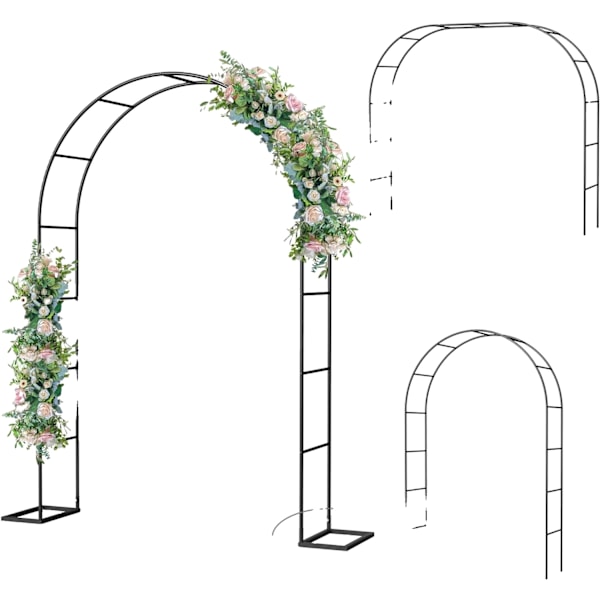 Havebuebue Buet, Klatreplanter Støtte, Bryllupsceremoni Dekoration, sort med base tilføjet black add base black add base