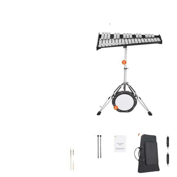 Glockenspiel, 32 Noter, Bärbar Design, Med Ställpad