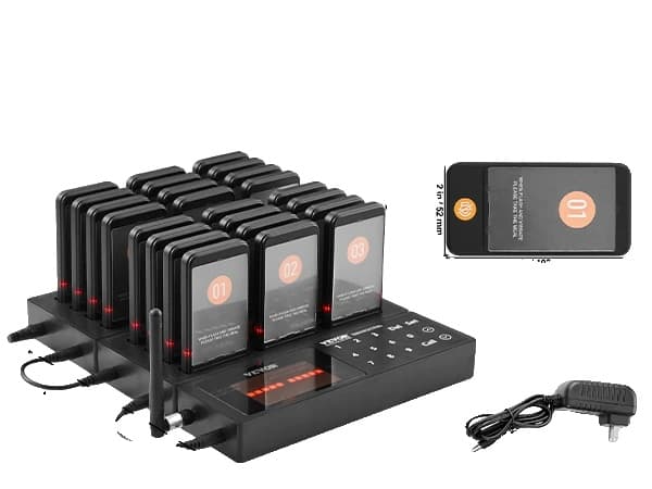 Restaurang Pager System, 16 Pagers, Litium Polymer Batteri, 24 st, NaN, NaN, NaN