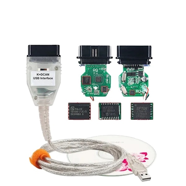 BMW K DCAN-switch, OBDII-diagnostikkabel, USB-gränssnitt, Med Switch With Switch With Switch