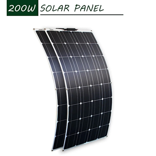 Flexibelt solpanel 100W, Hög Effektivitet, Lättviktig Design,200w solpanel 200W Solar Panel 200w solar panel