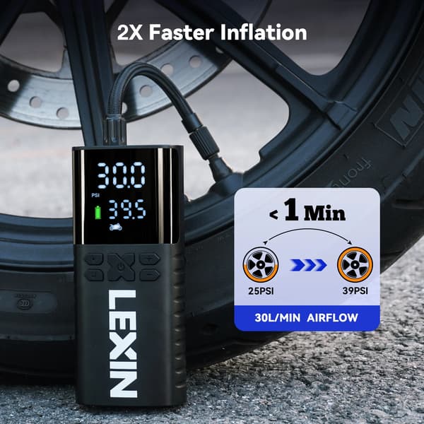 Dækopblæser, 150PSI, Smarte Tilstande, LEXIN P4