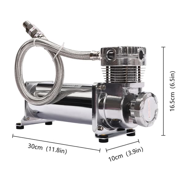 Luftkompressor, fjädringsluftpump, 200PSI, bärbar högtrycksfunktionalitet, Silver