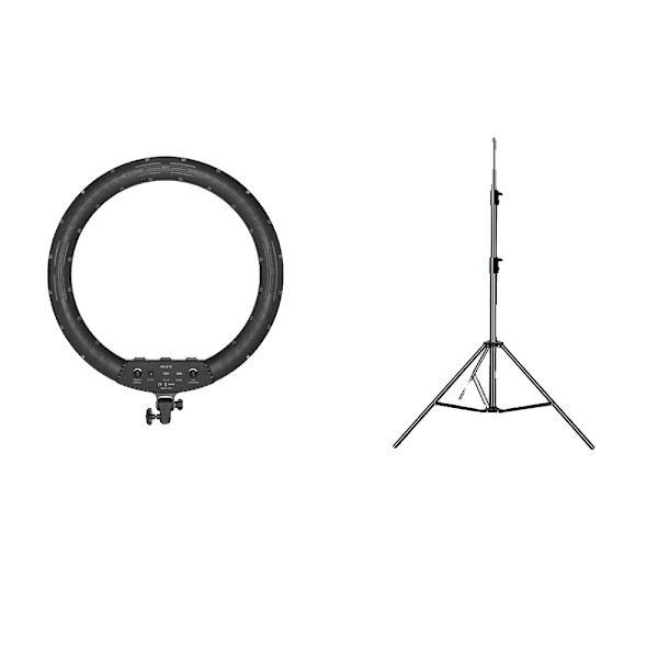 21" LED Ring Light, Bi-färg 3200K-6000K, Inkluderar Fjärrkontroll och Ljusstativ (Kit 3),21-tums kit 3 21 Inch kit 3 21 Inch Kit 3