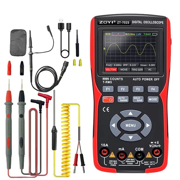Digitalt oscilloskop multimeter, 48MSa/s sampling, 10Mhz bandbredd