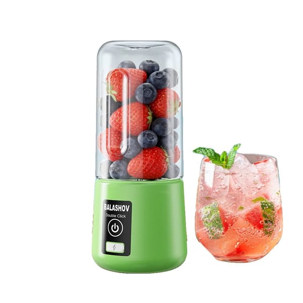 Juicer Blender, 450 ml kapacitet, USB-uppladdningsbar, Grön