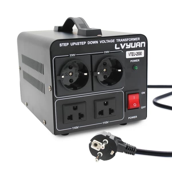 Spændingstransformer, Op/ned, 5000W Effektvurdering, VTEU-2000