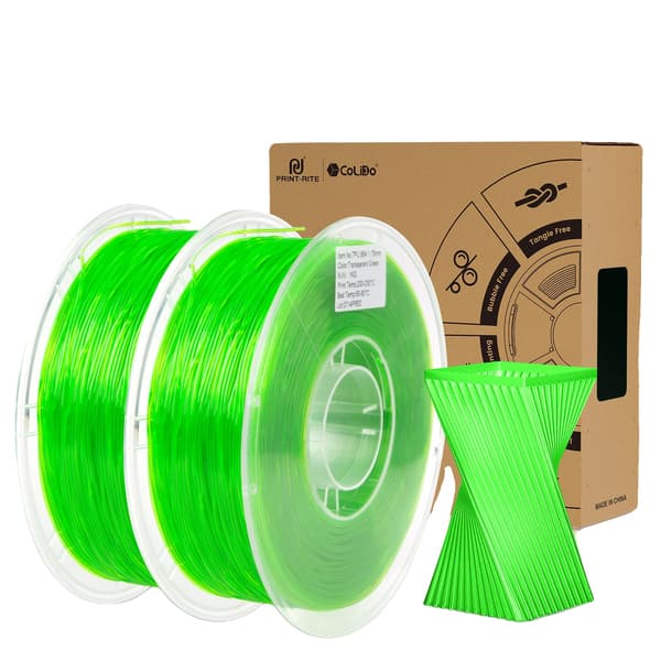 TPU Filament, Flexibelt Material, Stark Lagerbindning, 90A-TR GRÖN