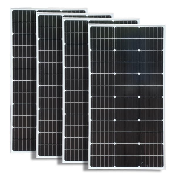 Solpanel, 100W effektutgång, 24% celleffektivitet,4x 100W