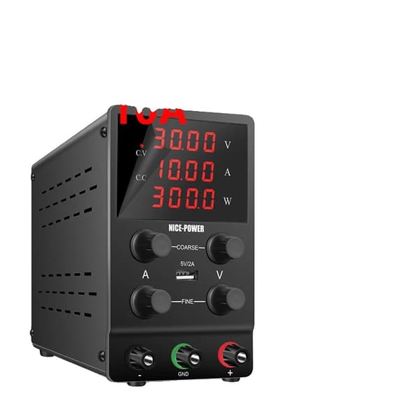 DC Strømforsyning, 30V Udgange, 10A Strøm, (30V10A)sort