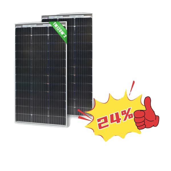 Solpanel, Høj Effektivitet, Gennemsigtigt Design, 2PCS  120W