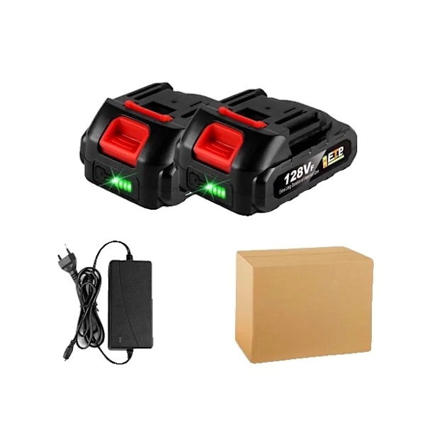 Genopladeligt Lithium Ion Batteri, 21V, LED Indikator, 2PCS-128VF -Oplader 2PCS-128VF -Charger 2PCS-128VF -Charger