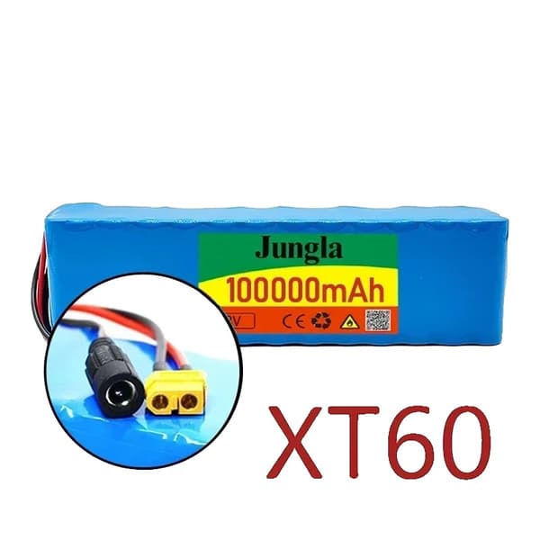 Lithium Ion Batteripakke, 100Ah Kapacitet, BMS Beskyttelse, XT60-DC