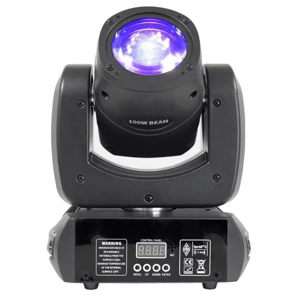 Rörlig Huvud LED Strålkastare, 100W Effekt, 7 Färger & Effekter,Eu plugg