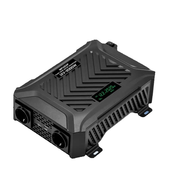 Bilomvandlare, 2000W effektutgång, trådlös fjärrkontroll, E2000W-12V, 12V