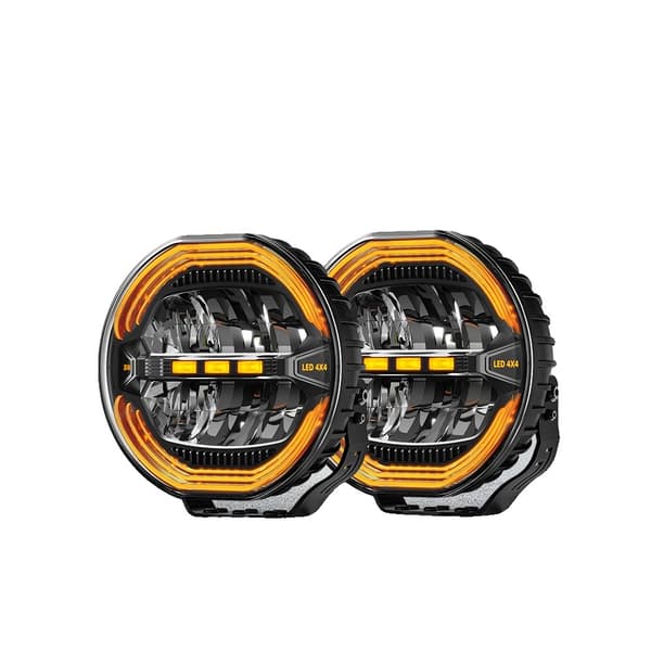 Arbejdslampe, 9 Tommer, Kombineret Strålemønster, 2PC Hvid Amber DRL