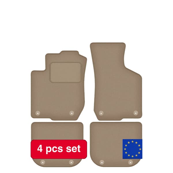 Bil Velourmåtte, Luksus Surround, Kompatibel med Audi A3, Beige