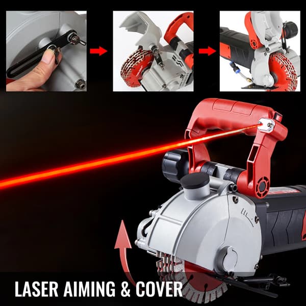Väggfräs, Elektrisk Laserriktning, Spårskärning