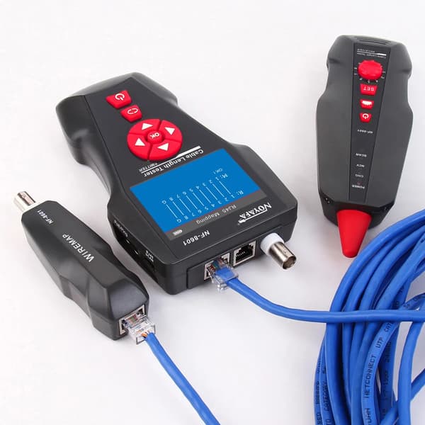 Nätverkstestare, Kabel längdmätning, PoE och PING-testning, NF-8601W