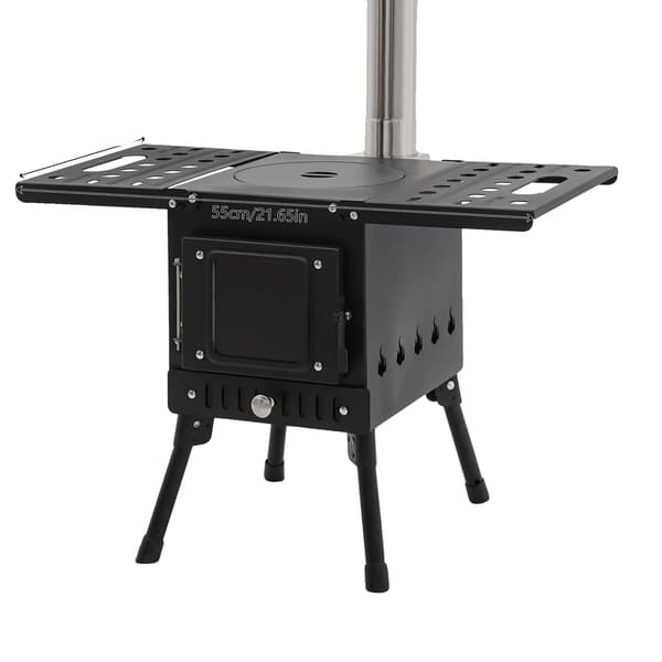 Campingkomfur, Bærbar Design, Effektiv Opvarmning, sort