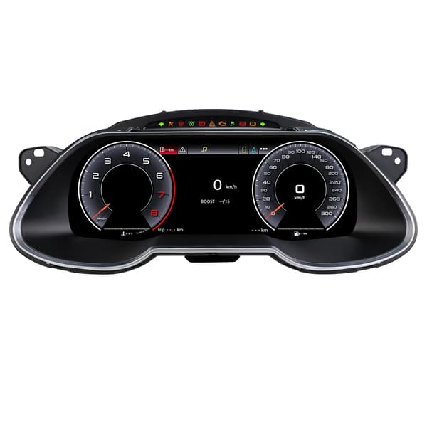 Carplay, Dashboard Panel, 12,3 Tommer HD Skærm, Kompatibel med Audi A4 2013-2016, CarPlay & Android Auto, klynge