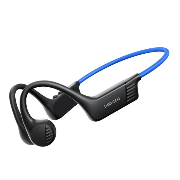 Knogledningshörlurar, Öppen Örondesign, Bluetooth 5.4, Svart-BLÅ