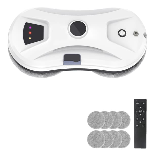 Fönsterputsrobot, Kraftfull Sug, Automatisk Vattenspray, vit, EU, Ja