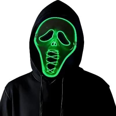 Mask, LED-lampor, Helt ansiktsdesign, VIT