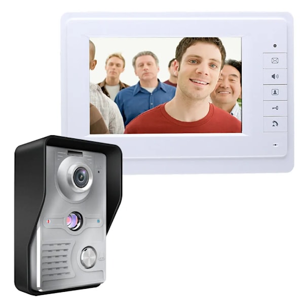 Video Dørtelefon System, 7-Tommer TFT LCD, Håndfri Intercom, 819MKW11