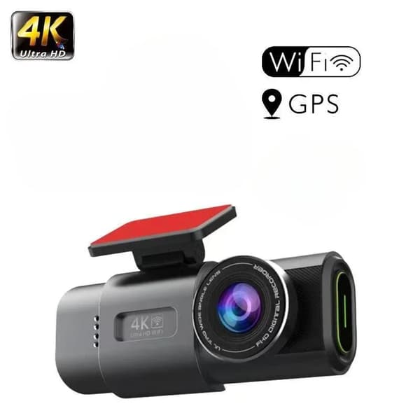 4K DashCam Mini Camera Recorder, Dual Lens, GPS, WiFi,Med WiFi och GPS