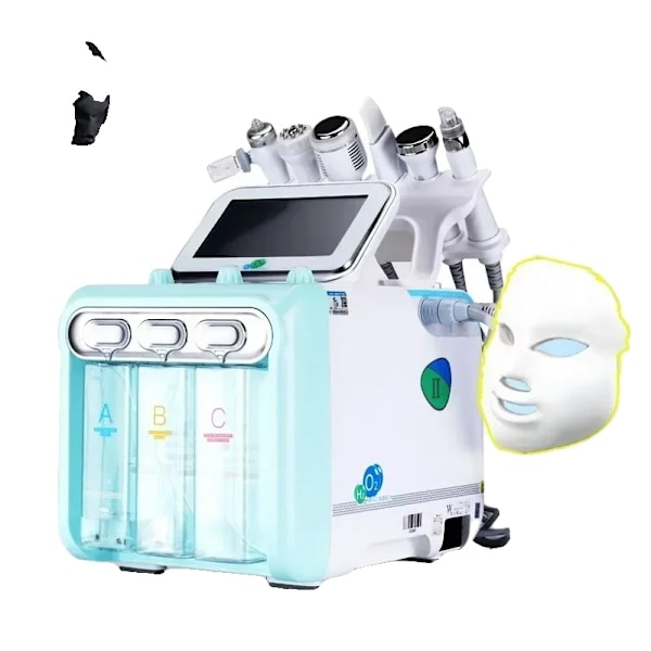 Hydrofacial maskine, 7 i 1 funktionalitet, Oxygen Jet Peel teknologi., 220V-EU STIK 220V-EU PLUG 220V-EU PLUG