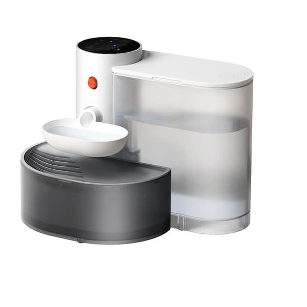Smart Pet Vattenfontän, Batteridriven, LCD-display, GRÅ, 3L