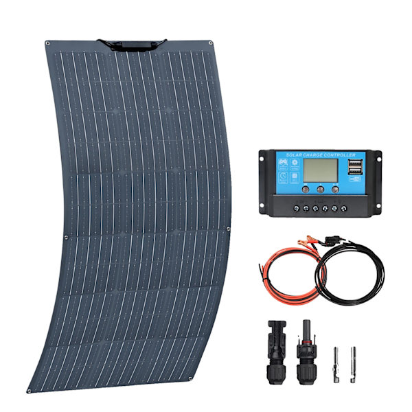Solcellepanel, 50W, 12V, 12V 100W Solarkit