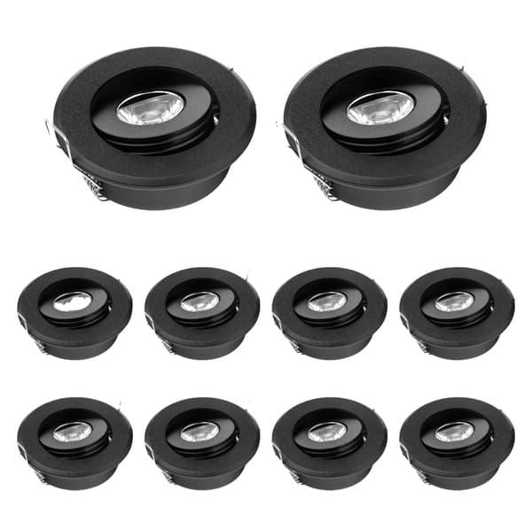 Valokeila, 3W LED, Säädettävä suunta, 10PCS Musta, 3W 3000K